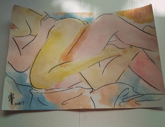 One of my erotic drawings posted on Instagram / Patresia Kirnandita